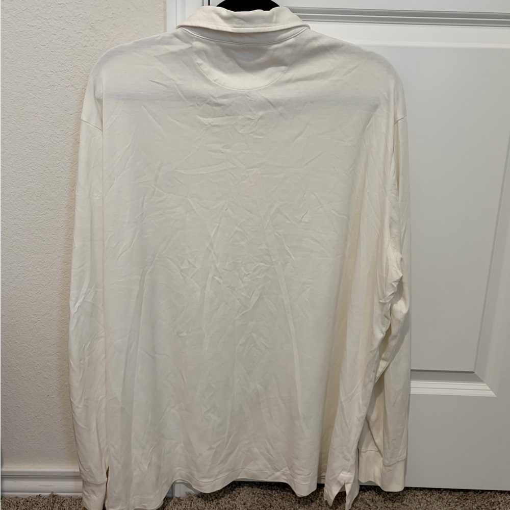 Polo by Ralph Lauren Men's White Long Sleeve Polo - Picture 3 of 3